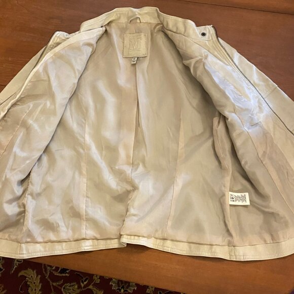 Studio M Faux leather jacket. Tan. XL - Picture 4 of 8